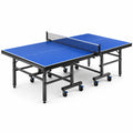 Table de ping-pong pliable avec roulettes et filet bleu 274x152,5x76 cm