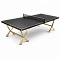 Table de ping-pong intérieur métal/MDF noir et cadre doré