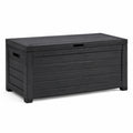 Coffre de rangement extérieur en plastique polypropylène noir