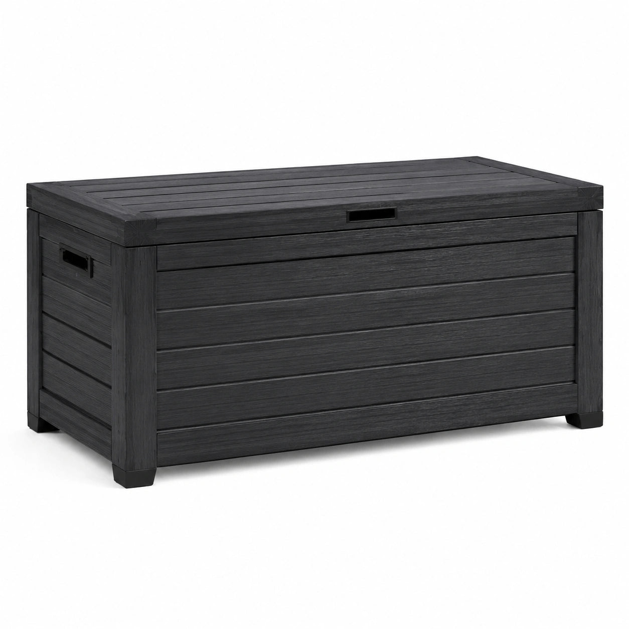 Coffre de rangement extérieur en plastique polypropylène noir
