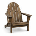 Chaise Adirondack en bois de sapin brun naturel